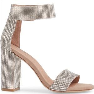 Jeffrey Campbell Silver and Tan Heels